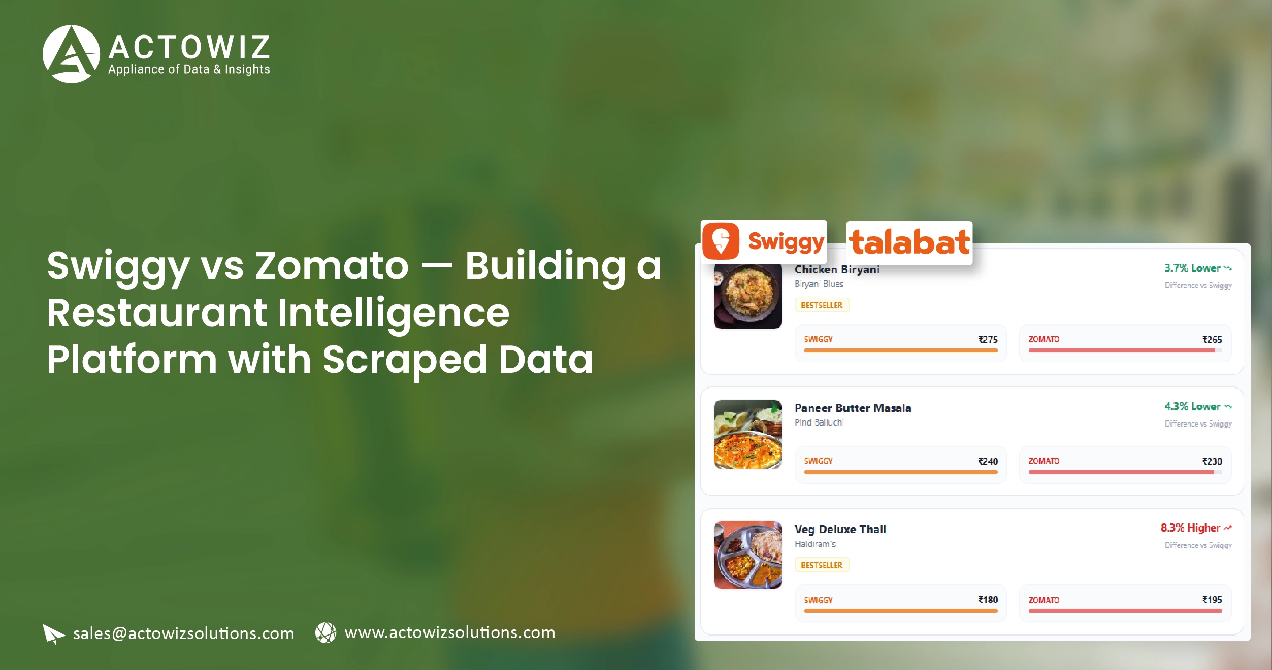 Swiggy vs Zomato — Building a Restaurant Intelligence Platform with Scraped Data